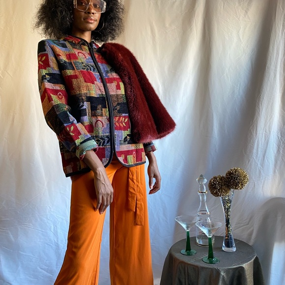 Vintage printed blazer/coat - Picture 5 of 12